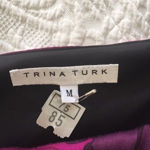 Trina Turk Floral Dress with split sleeve. Medium
